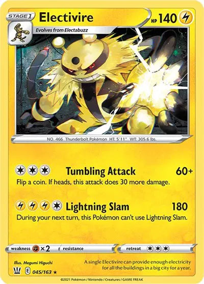 Electivire (Battle Styles) 045/163 Reverse Holofoil