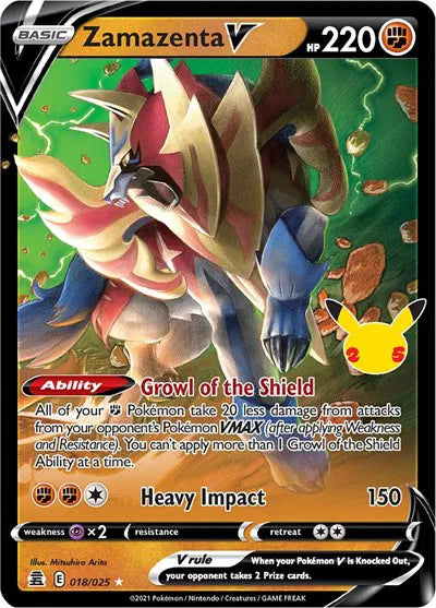 Zamazenta V (Celebrations) 018/025 Holofoil
