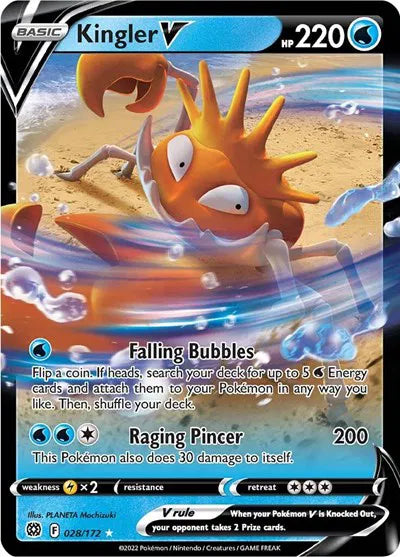 Kingler V (Brilliant Stars) 028/172 Holofoil