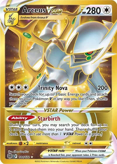 Arceus VSTAR (Secret) (184) (Brilliant Stars) 184/172 Holofoil
