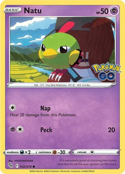 Natu (Pokemon Go) 032/078 Reverse Holofoil