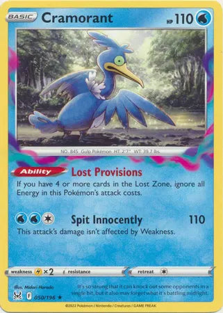 Cramorant (Lost Origin) 050/196 Reverse Holofoil