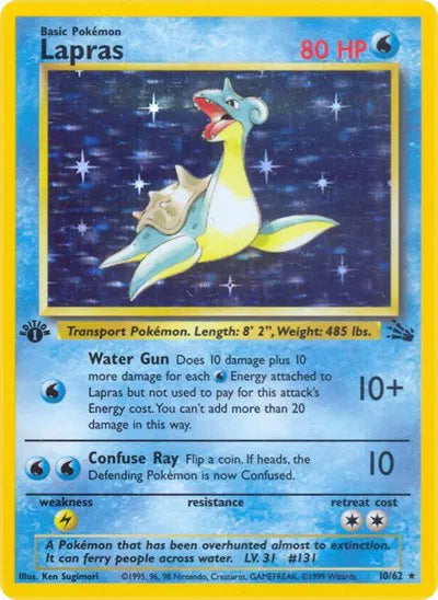 Lapras (10) (Fossil) 10 Unlimited Holofoil