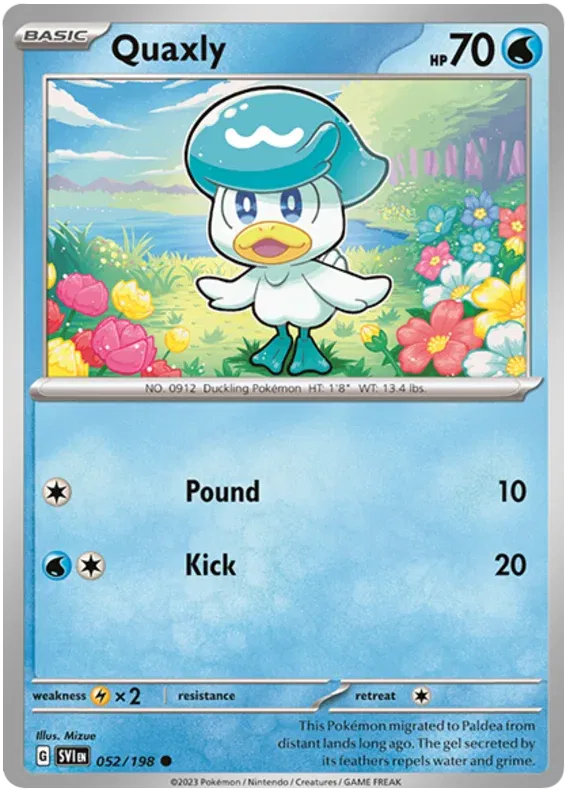 Quaxly (Scarlet & Violet Base Set) 052/198 Reverse Holofoil