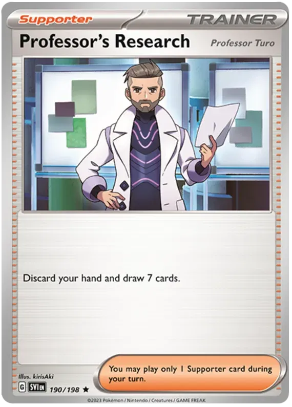 Professor's Research (Professor Turo) (Scarlet & Violet Base Set) 190/198 Holofoil