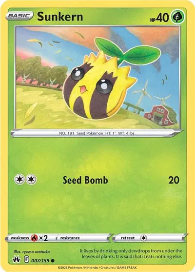 Sunkern (Crown Zenith) 007/159 Reverse Holofoil