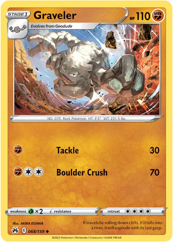 Graveler (Crown Zenith) 068/159 Reverse Holofoil