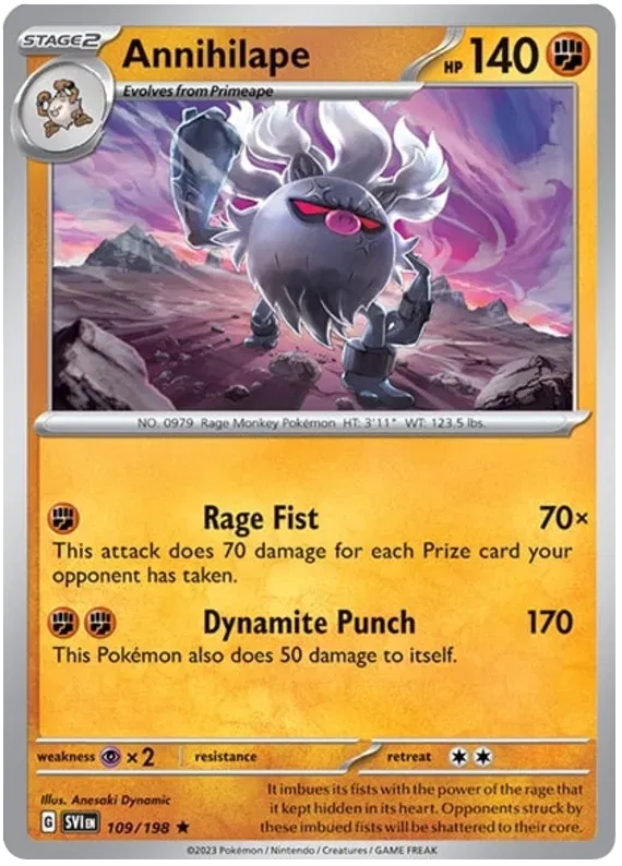Annihilape (Scarlet & Violet Base Set) 109/198 Reverse Holofoil