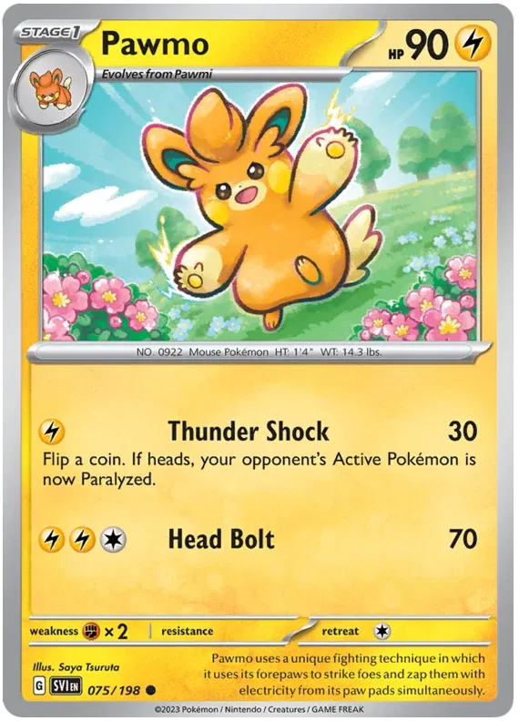 Pawmo (Scarlet & Violet Base Set) 075/198 Reverse Holofoil