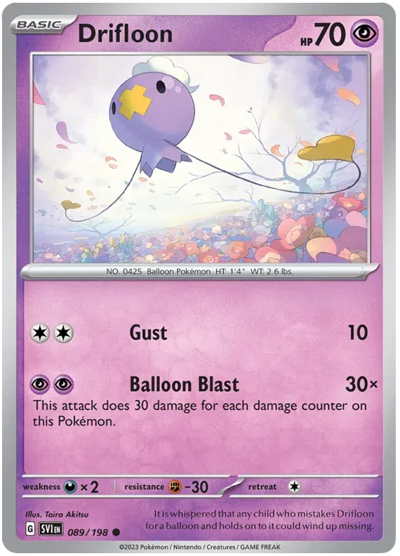 Drifloon (Scarlet & Violet Base Set) 089/198 Reverse Holofoil