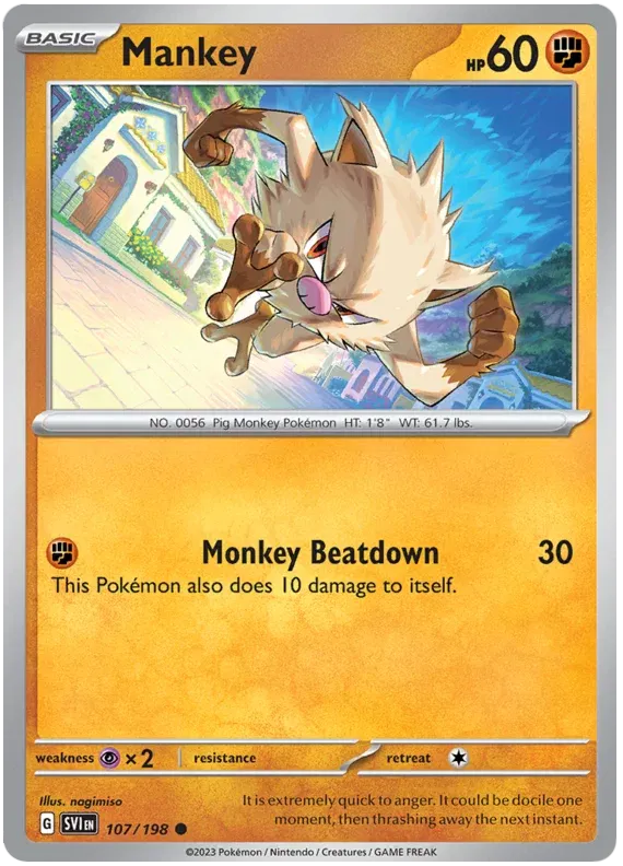 Mankey (Scarlet & Violet Base Set) 107/198