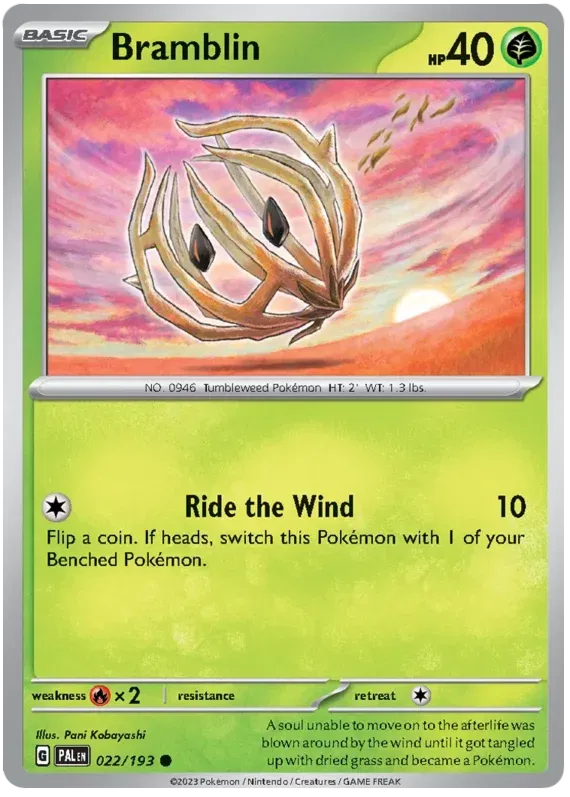 Bramblin - 022/193 (Paldea Evolved) 022/193 Reverse Holofoil