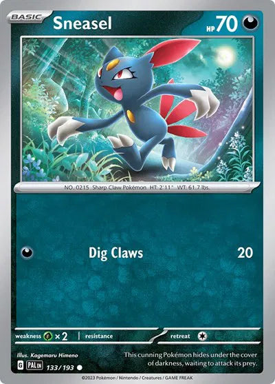 Sneasel (Paldea Evolved) 133/193 Reverse Holofoil