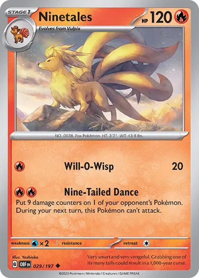 Ninetales (Obsidian Flames) 029/197 Reverse Holofoil