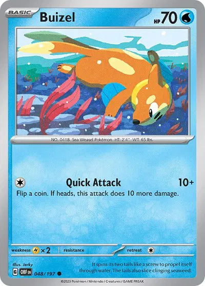 Buizel (Obsidian Flames) 048/197 Reverse Holofoil