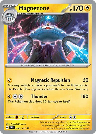 Magnezone (Obsidian Flames) 065/197 Reverse Holofoil