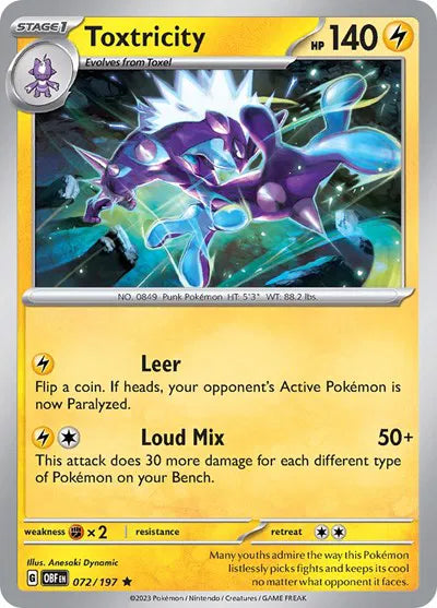 Toxtricity (Obsidian Flames) 072/197 Holofoil