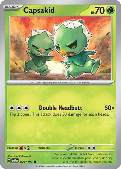 Capsakid (Obsidian Flames) 024/197 Reverse Holofoil