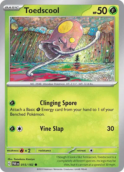 Toedscool (Paradox Rift) 015/182 Reverse Holofoil
