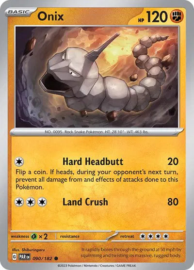 Onix (Paradox Rift) 090/182 Reverse Holofoil