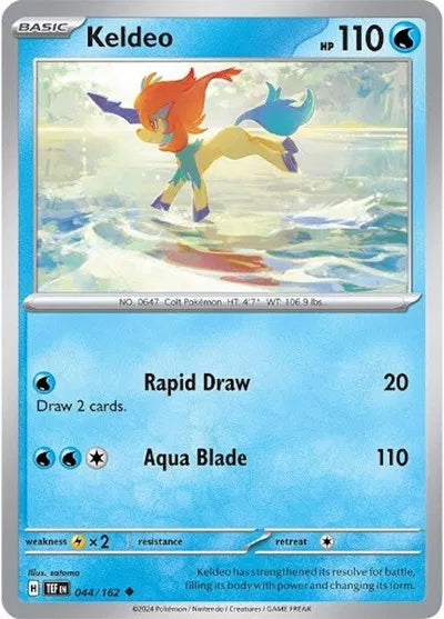 Keldeo (Temporal Forces) 044/162 Reverse Holofoil