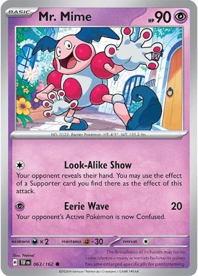 Mr. Mime (Temporal Forces) 063/162 Reverse Holofoil