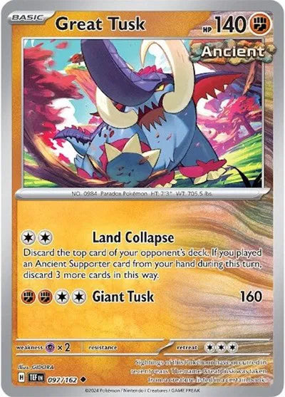 Great Tusk (Temporal Forces) 097/162 Reverse Holofoil