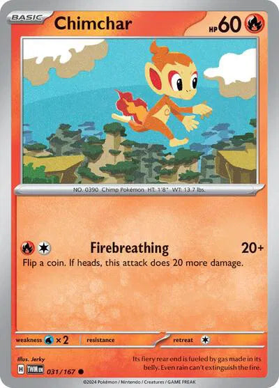 Chimchar (Twilight Masquerade) 031/167 Reverse Holofoil