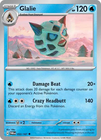 Glalie (Twilight Masquerade) 052/167 Reverse Holofoil