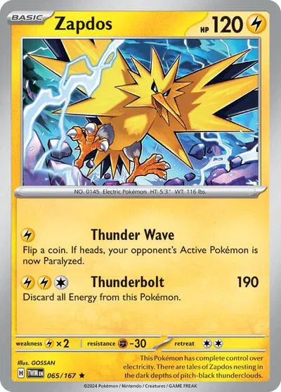 Zapdos (Twilight Masquerade) 065/167 Holofoil