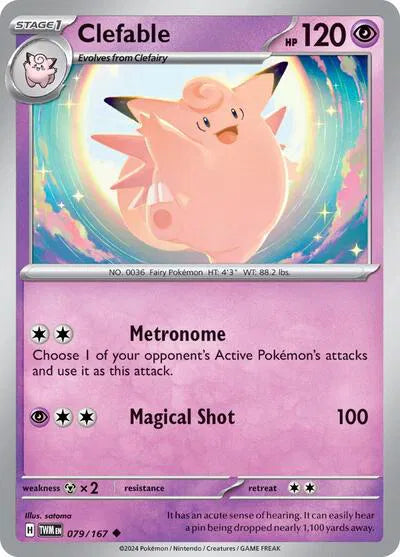 Clefable (Twilight Masquerade) 079/167 Reverse Holofoil