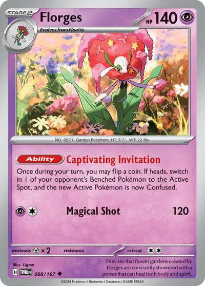 Florges (Twilight Masquerade) 088/167 Reverse Holofoil