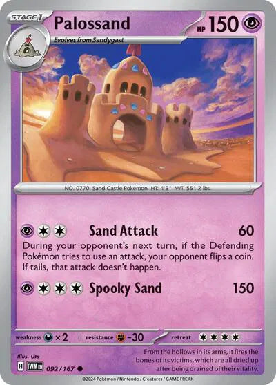 Palossand (Twilight Masquerade) 092/167 Reverse Holofoil