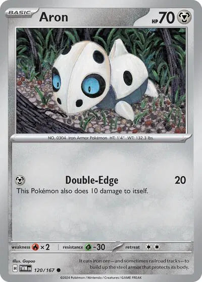 Aron (Twilight Masquerade) 120/167 Reverse Holofoil