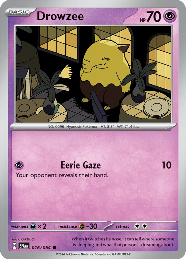 Drowzee (Shrouded Fable) 016/064 Reverse Holofoil