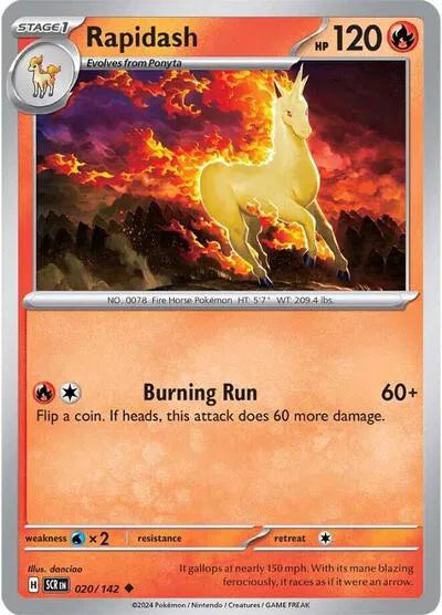 Rapidash (Stellar Crown) 020/142 Reverse Holofoil