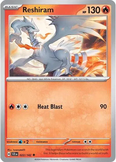 Reshiram (Stellar Crown) 022/142 Reverse Holofoil