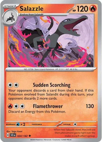Salazzle (Stellar Crown) 024/142 Reverse Holofoil