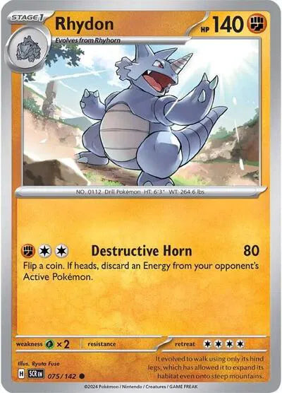 Rhydon (Stellar Crown) 075/142 Reverse Holofoil