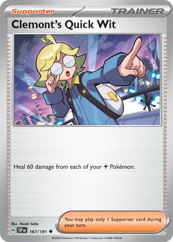 Clemont's Quick Wit (Surging Sparks) 167/191