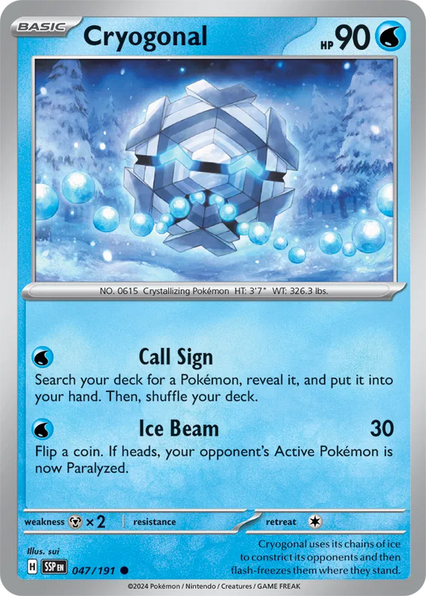 Cryogonal (Surging Sparks) 047/191 Reverse Holofoil