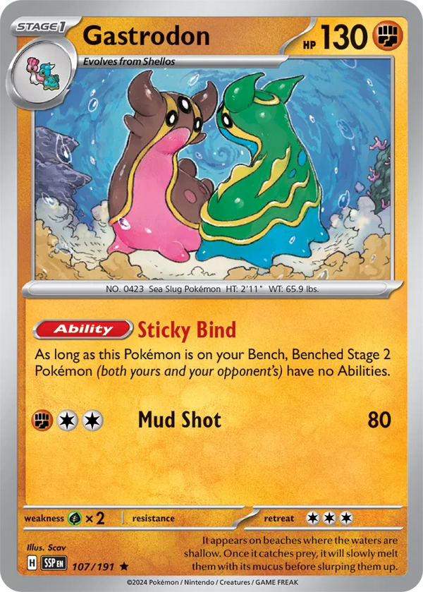 Gastrodon (Surging Sparks) 107/191 Reverse Holofoil