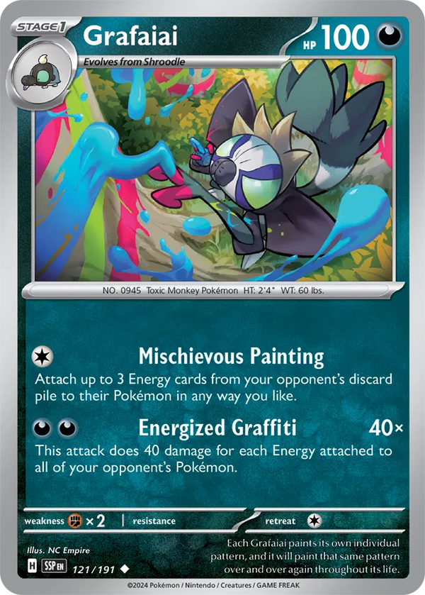 Grafaiai (Surging Sparks) 121/191 Reverse Holofoil