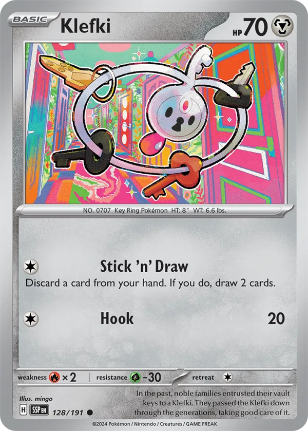 Klefki (Surging Sparks) 128/191 Reverse Holofoil