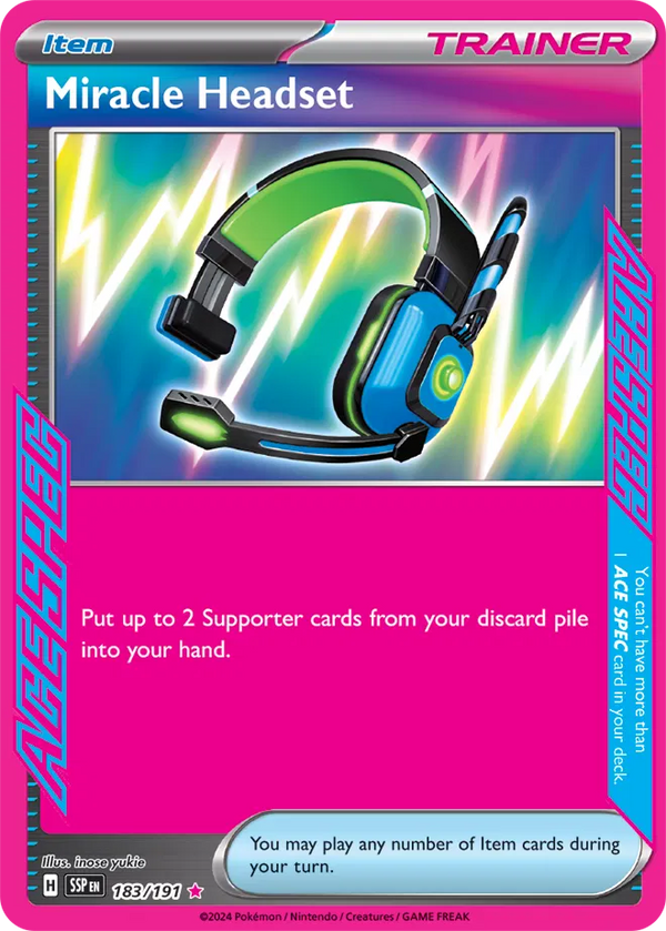 Miracle Headset (Surging Sparks) 183/191 Holofoil