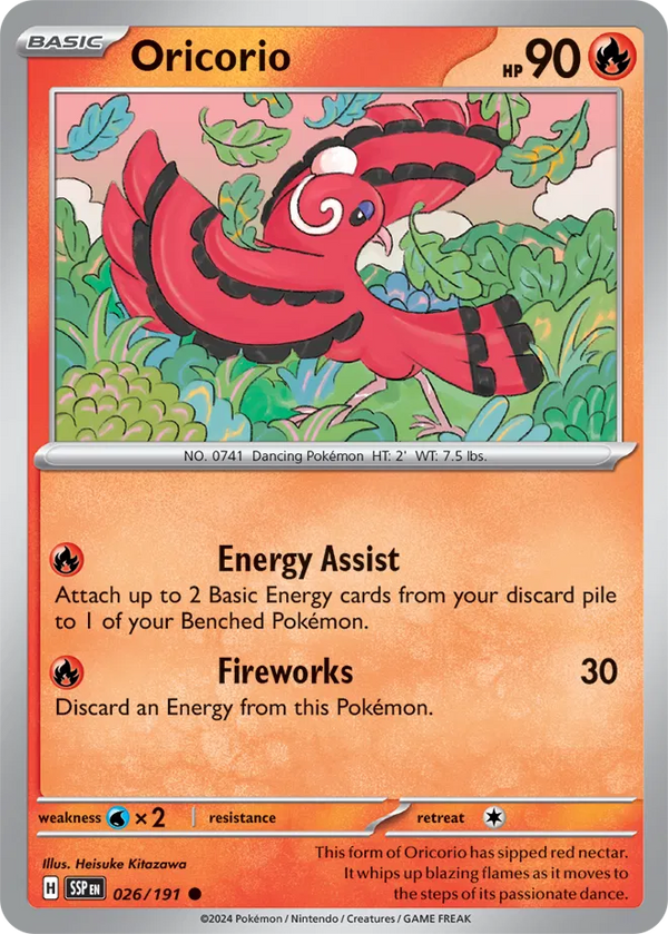 Oricorio (Surging Sparks) 026/191 Reverse Holofoil