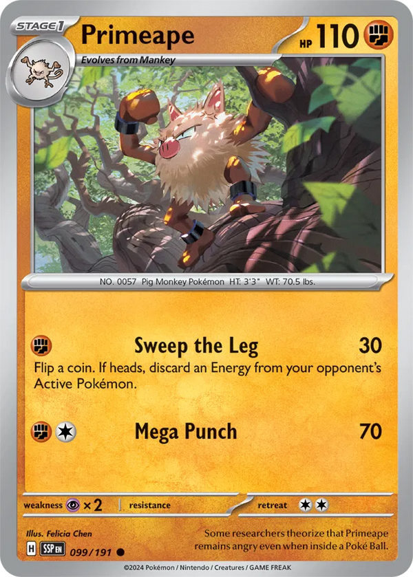 Primeape (Surging Sparks) 099/191 Reverse Holofoil