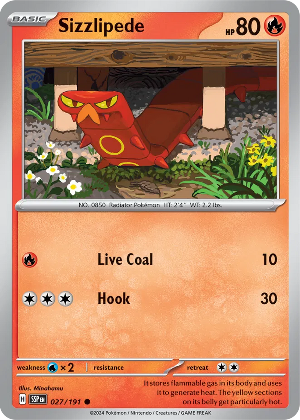 Sizzlipede (Surging Sparks) 027/191 Reverse Holofoil