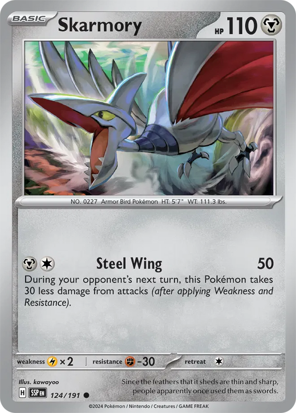Skarmory (Surging Sparks) 124/191 Reverse Holofoil
