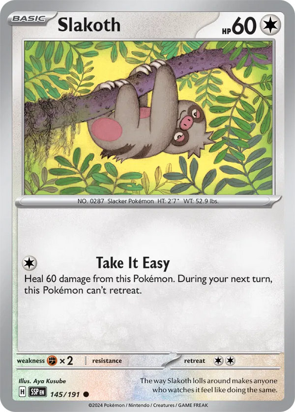Slakoth (Surging Sparks) 145/191 Reverse Holofoil
